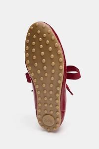 ATHLETIC BALLET FLATS WITH BOW