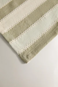STRIPED NAPKINS WITH LACE TRIM (PACK OF 2)