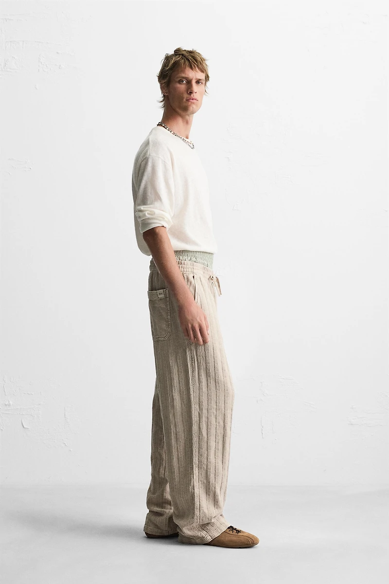 JACQUARD RELAXED FIT PANTS
