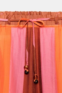PANTALON LARGE À RAYURES
