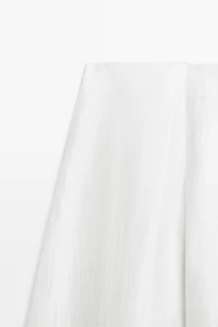 Linen blend palazzo trousers