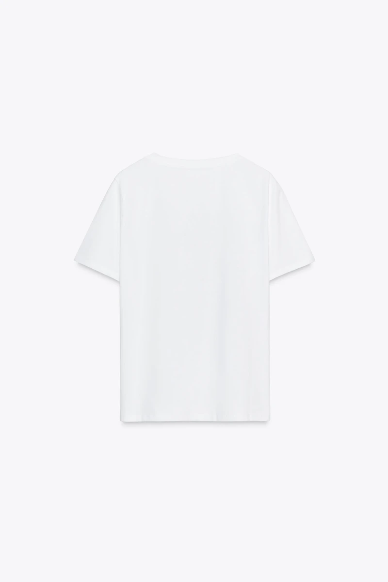METALLIC PRINT T-SHIRT