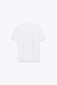 METALLIC PRINT T-SHIRT