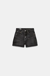 TRF MOM FIT HIGH WAIST DENIM SHORTS