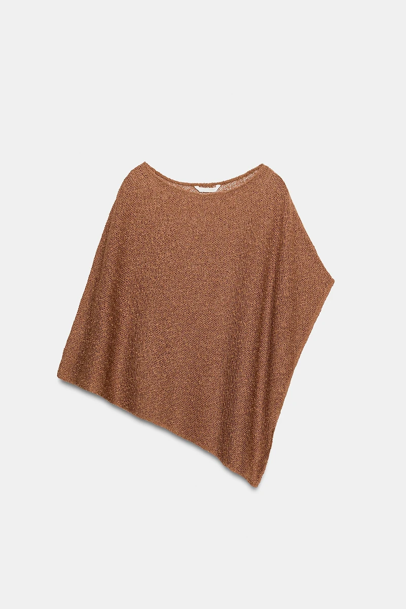 METALLIC THREAD ASYMMETRIC CAPE
