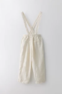 6-10 YEARS / 100% LINEN PANTS WITH REMOVABLE SUSPENDERS LIMITED EDITION