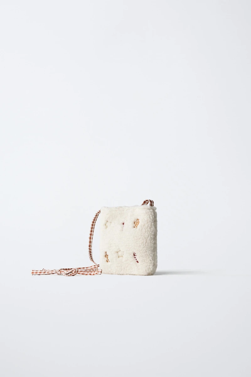 CHRISTMAS SHEARLING CROSSBODY BAG