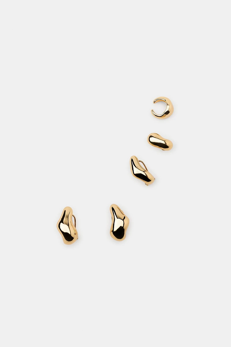 PACK OF 5 METAL EAR CUFF EARRINGS