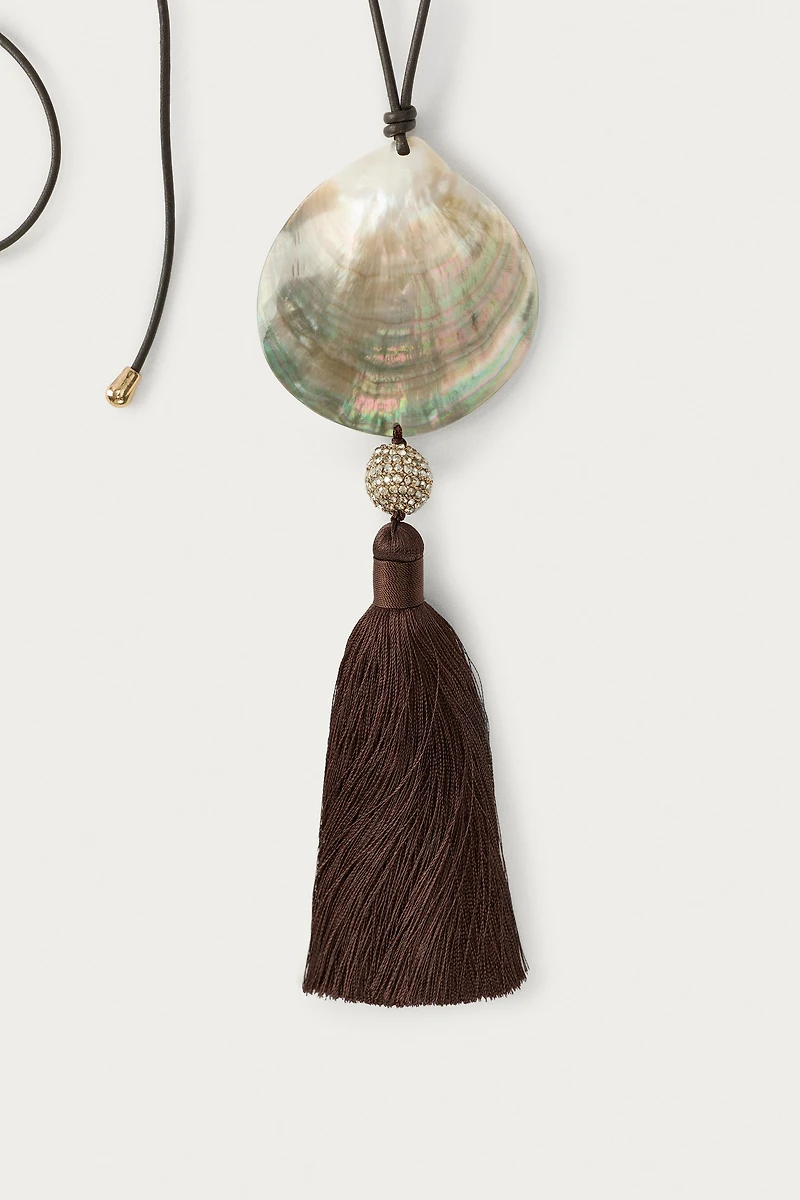 SHIMMER SHELL CORD NECKLACE MARISA BERENSON X ZARA