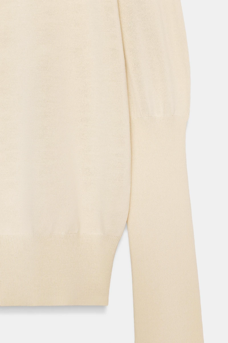 EXTRAFINE KNIT V-NECK JUMPER