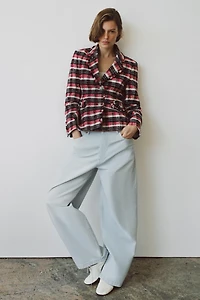 PLAID PEPLUM BLAZER ZW COLLECTION