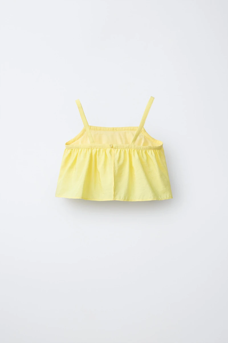 TAFFETA CROPPED TOP