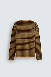 STRIPED JACQUARD CARDIGAN