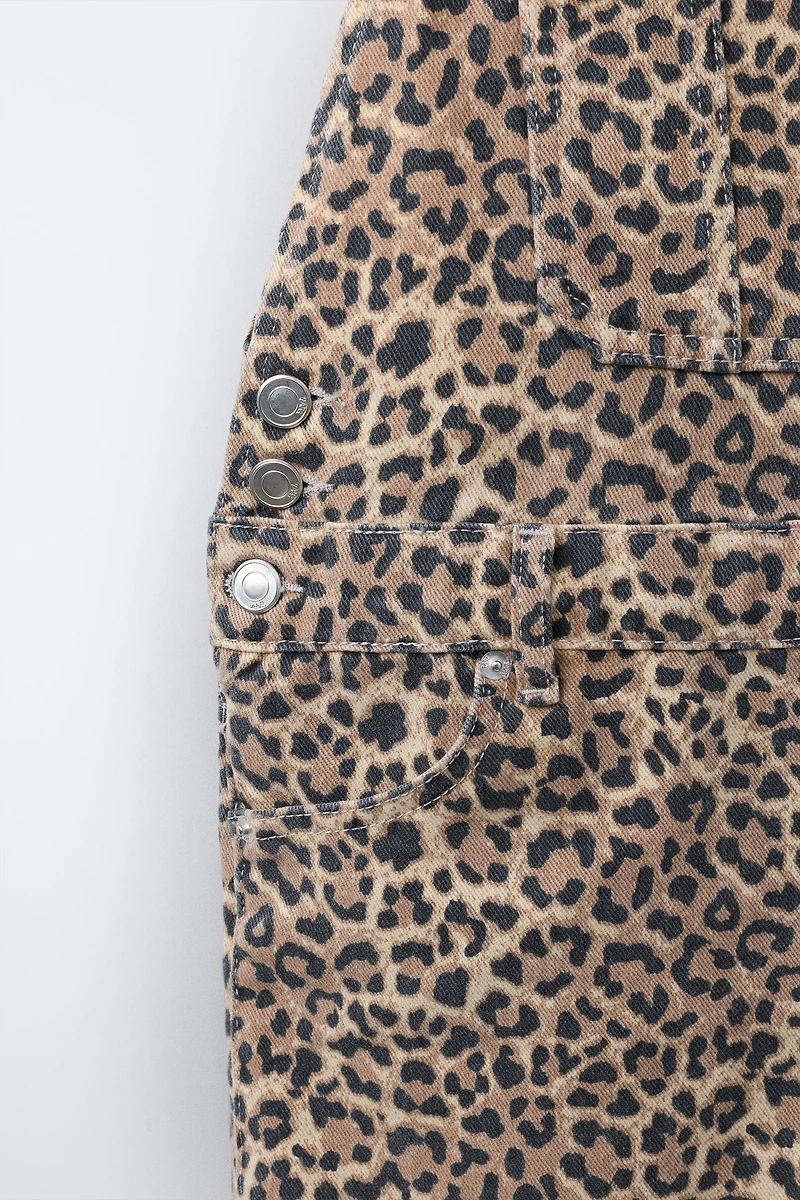 ANIMAL PRINT OVERALL DRESS