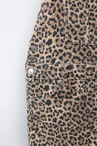 ANIMAL PRINT OVERALL DRESS