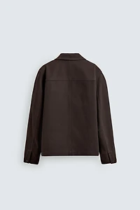 TEXTURED TWILL OVERSHIRT