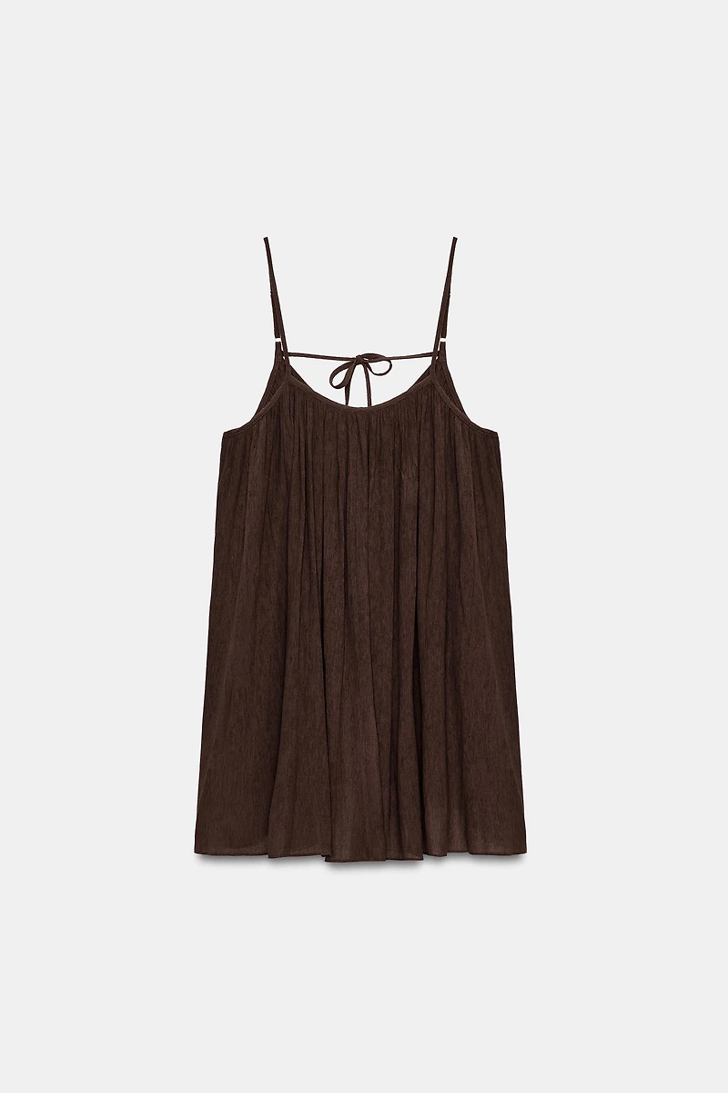 MINI TEXTURED VOLUMINOUS DRESS