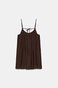 MINI TEXTURED VOLUMINOUS DRESS