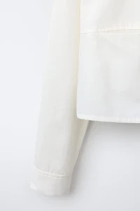 CROPPED SHIRT WITH DETACHABLE SCARF