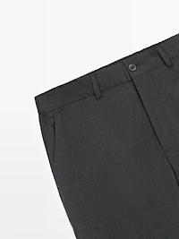 Wool houndstooth trousers