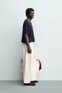 100% LINEN KNIT HENLEY SHIRT