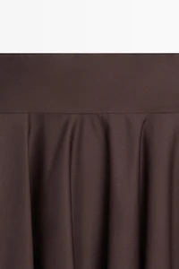 Flounce midi skirt with yoke detail