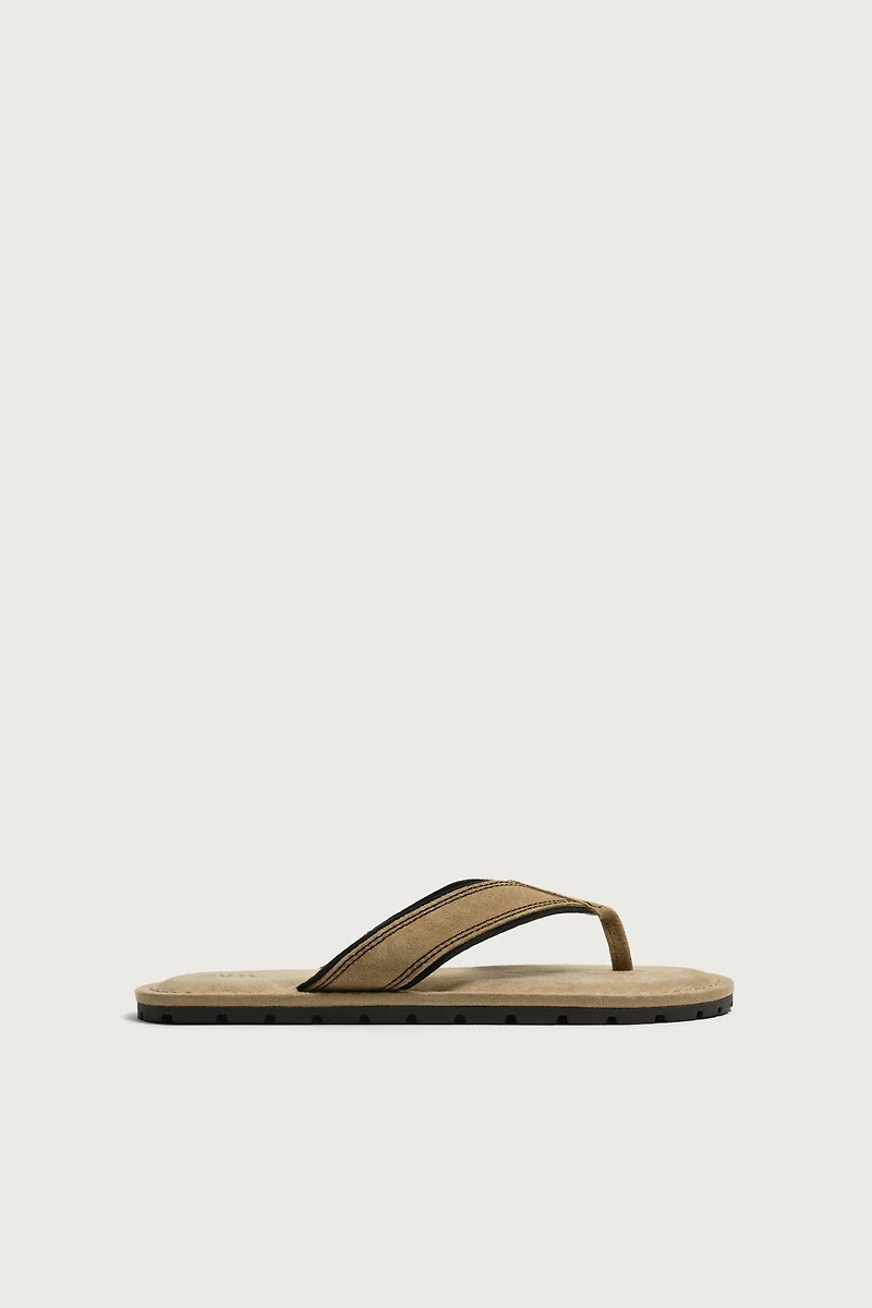 LEATHER STRAP SANDALS