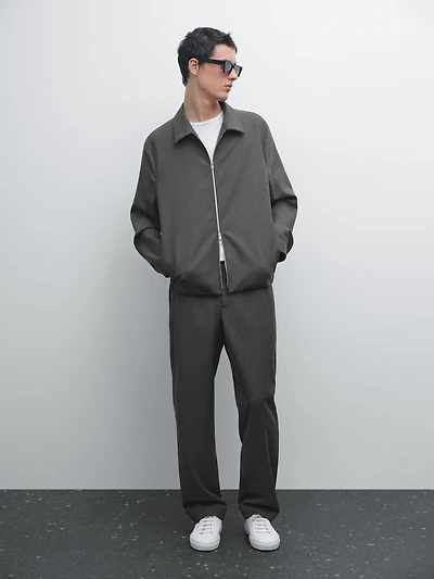 Total look wool blend trousers