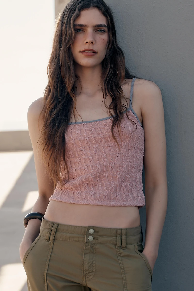LACE STRAP TOP