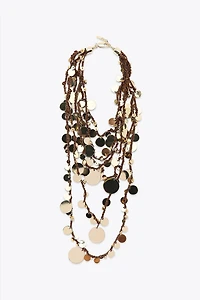 COIN CORD WATERFALL NECKLACE