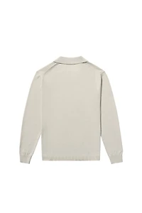 COTTON-HEMP KNIT POLO SHIRT