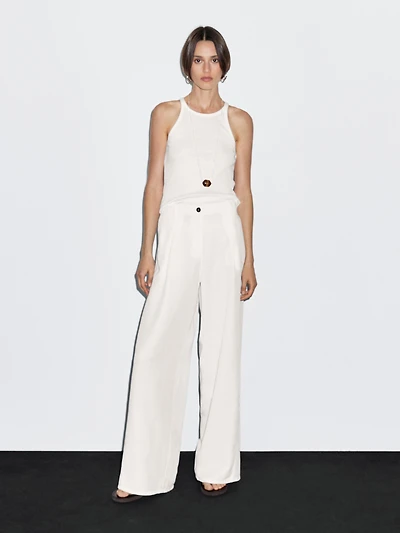 Pantalon barrel fluide couture
