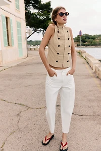 CHEMISE BOUTONS SANS MANCHES