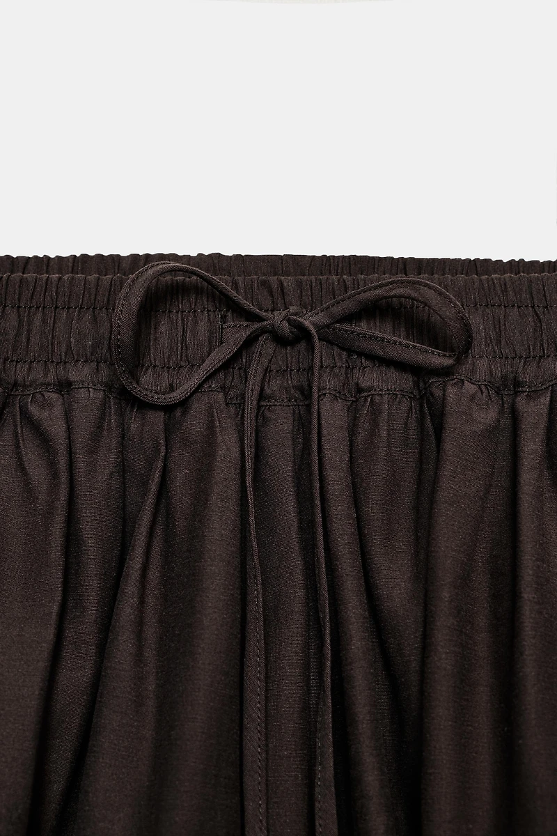 BOW-DETAIL PANTS