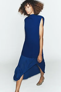 COMBINATION MIDI DRESS