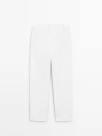 Pantalon slim en lin
