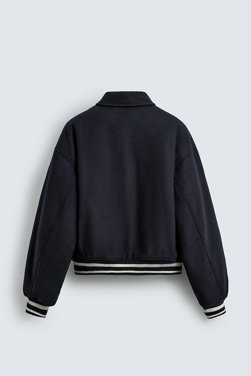 PATCHES QUILTED BOMBER JACKET