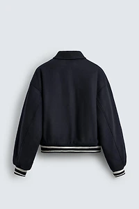 PATCHES QUILTED BOMBER JACKET