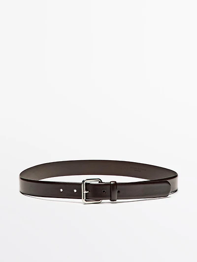 Ceinture avec boucle carrée en cuir