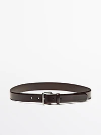 Ceinture avec boucle carrée en cuir