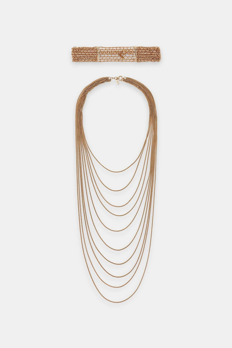 PACK OF 2 CHOKER CHAIN NECKLACES