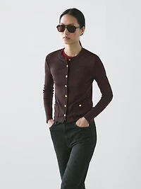 Cardigan with gold buttons