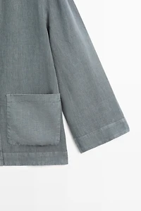 100% linen kimono with bows