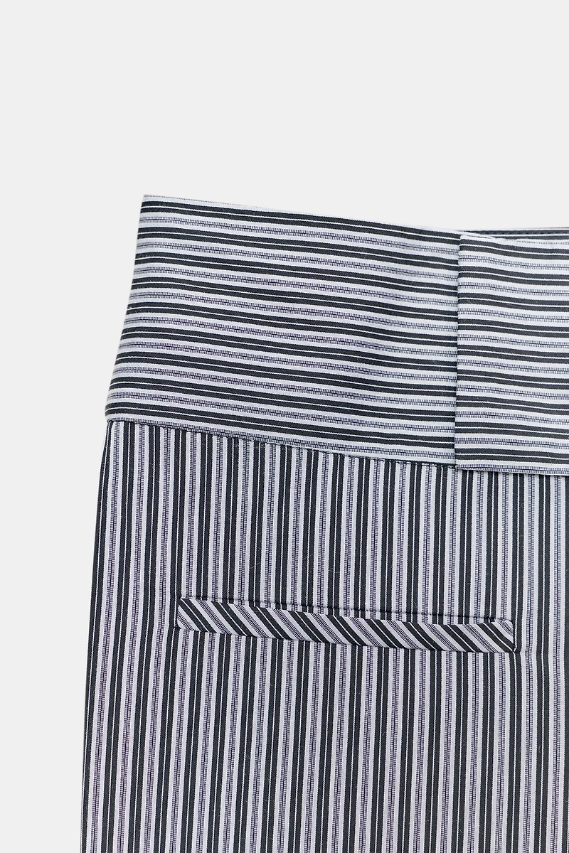 STRIPED FLARE PANTS