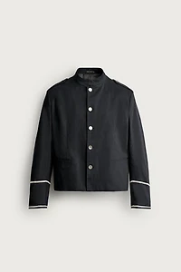 CONTRAST CROPPED FIT JACKET