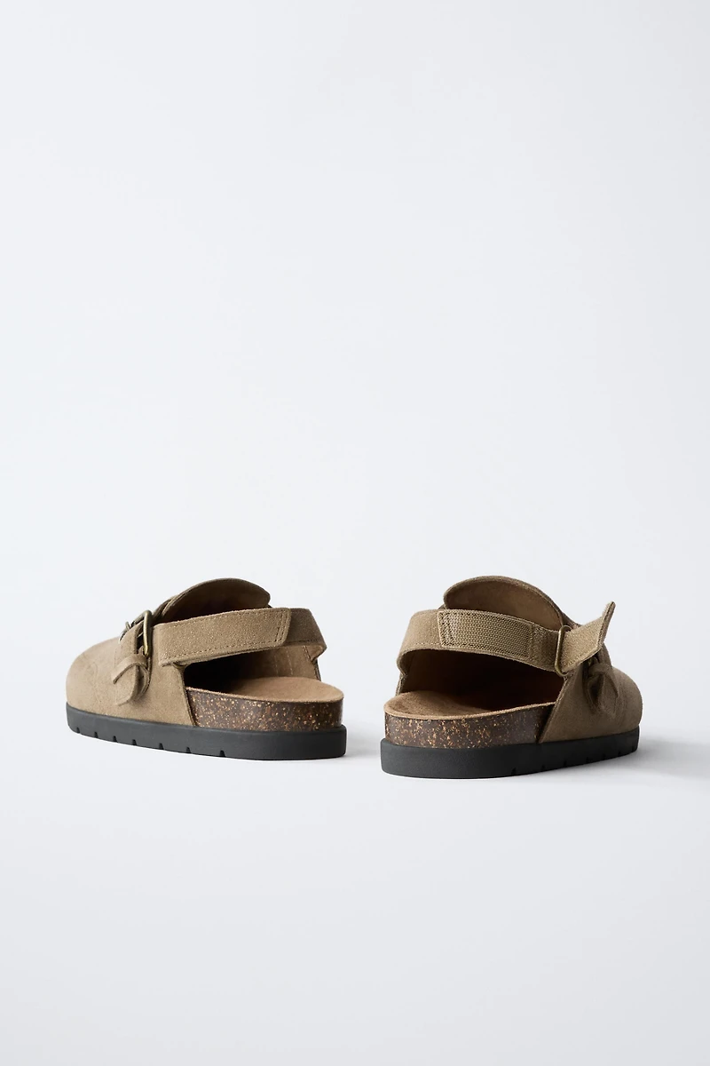 STORIESZ - SPLIT LEATHER CLOGS