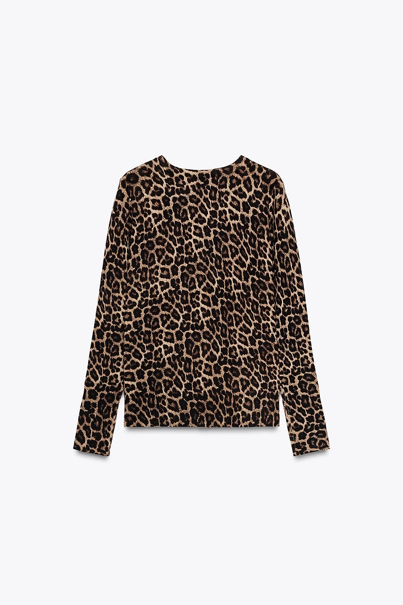 GILET EN MAILLE IMPRIMÉ ANIMAL