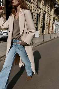 LONG BELTED WOOL COAT