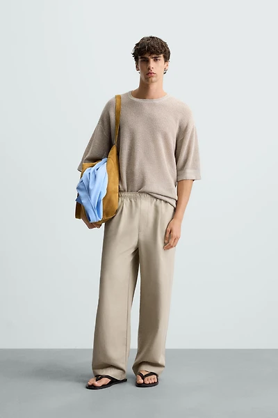 100% LINEN KNIT T-SHIRT