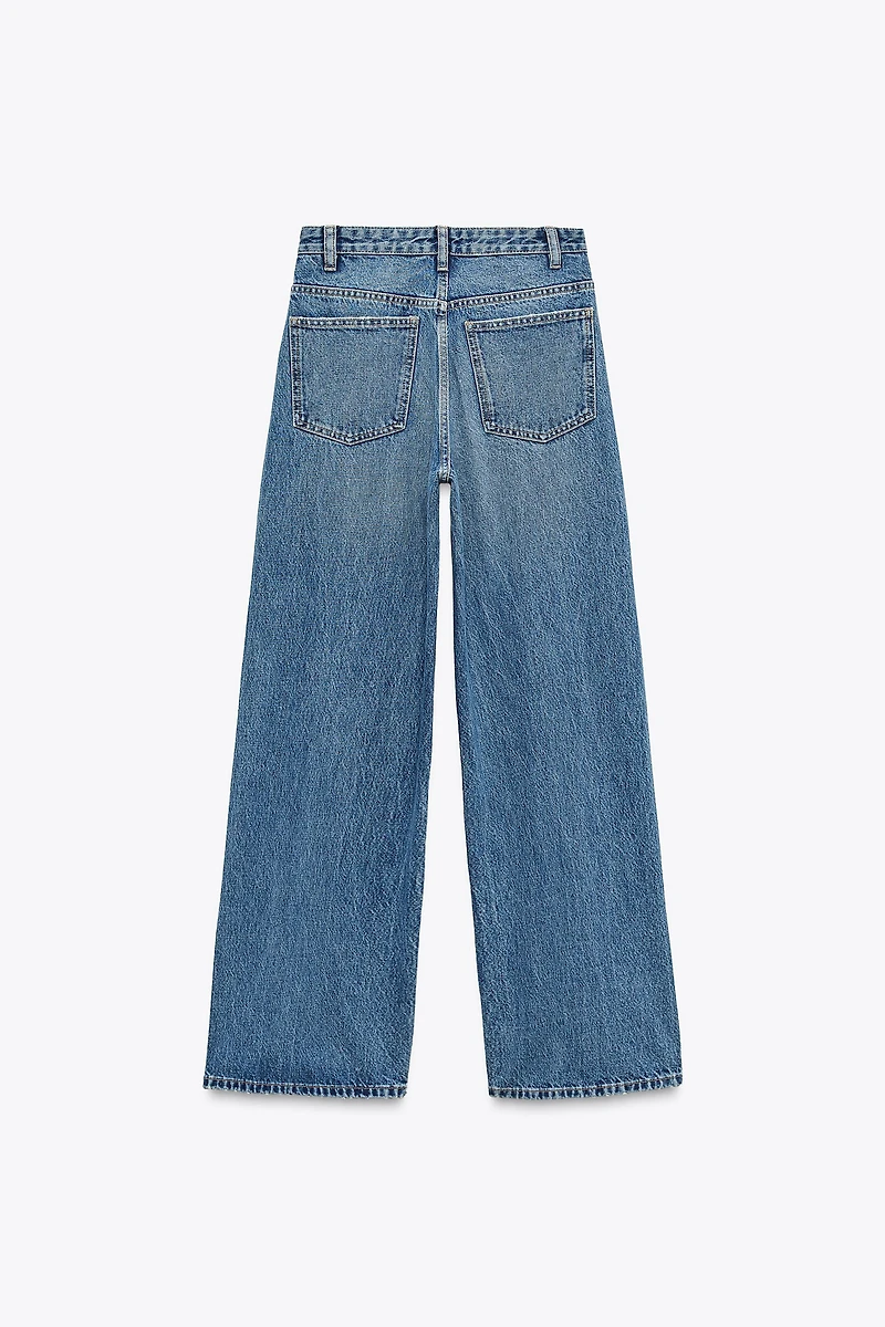 JEAN TRF WIDE LEG TAILLE HAUTE CROISÉE